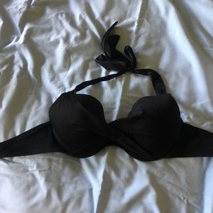 Halter top black bikini